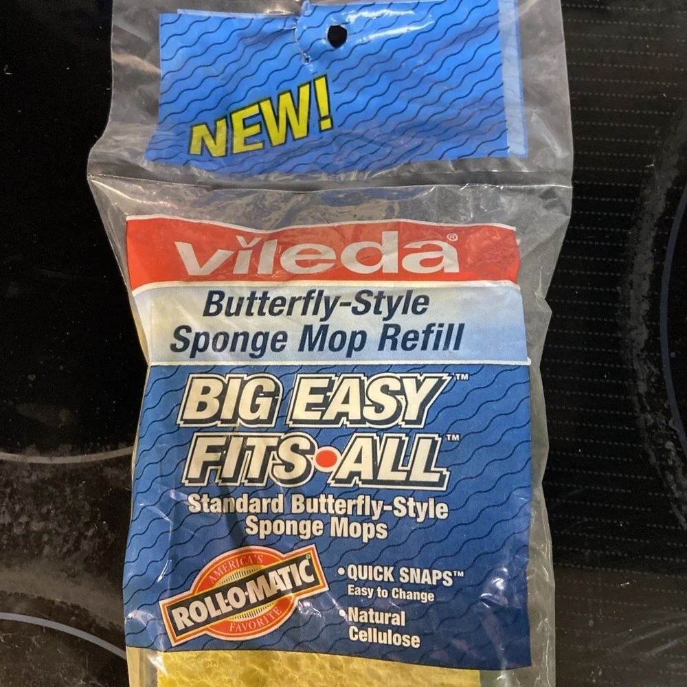 Vileda Sponge Big Easy Fits All Standard Butterfly Style Sponge Mop Refill NEW!
